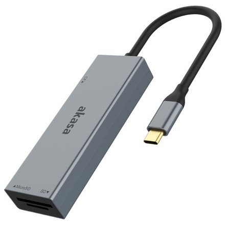 Čtečka paměťových karet Akasa 3-in-1 (CF, SD, microSD), USB 3.2 Type-C