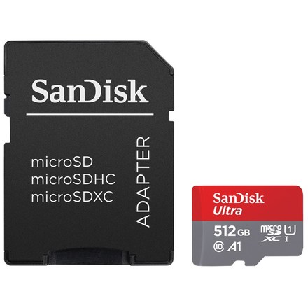 Paměťová karta SanDisk Ultra microSDXC 512GB (140R) A1 Class 10 UHS-I + SD Adapter