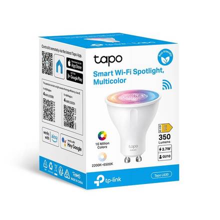 Chytrá žárovka TP-Link Tapo L630, Smart Wi-Fi, GU10, 3, 7W, RGB (6)