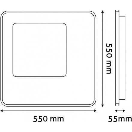 Stropní svítidlo Avide (9572014) HOLDEN XL stropní svítidlo 550x550mm, 70W, max 4000lm, DO (3)