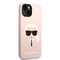 Kryt na mobil Karl Lagerfeld Liquid Silicone Karl Head na Apple iPhone 14 Plus - růžový (2)