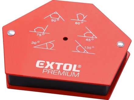 Úhelník Extol Premium (8815194) magnet-úhelník svařovací, 30°-45°-60°-75°-90°-135°, nosnost do 22kg