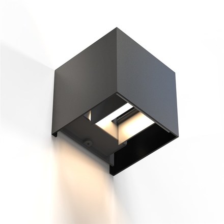 Nástěnné svítidlo Hama SMART WiFi, čtvercové, 10 cm, IP44 - černé
