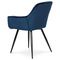 Moderní jídelní židle Autronic Jídelní židle, korálově modrá sametová látka, kovová čtyřnohá podnož, černý matn (DCH-421 BLUE4) (4)