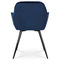 Moderní jídelní židle Autronic Jídelní židle, korálově modrá sametová látka, kovová čtyřnohá podnož, černý matn (DCH-421 BLUE4) (5)