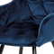 Moderní jídelní židle Autronic Jídelní židle, korálově modrá sametová látka, kovová čtyřnohá podnož, černý matn (DCH-421 BLUE4) (7)