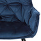 Moderní jídelní židle Autronic Jídelní židle, korálově modrá sametová látka, kovová čtyřnohá podnož, černý matn (DCH-421 BLUE4) (8)