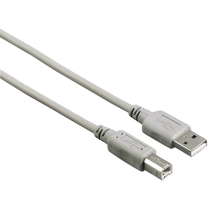 USB kabel Hama USB 2.0 typ A-B, 3 m - šedý