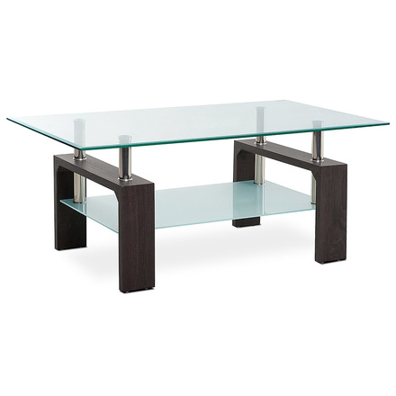 Konferenční stůl Autronic Konferenční stůl, čiré mléčné sklo, MDF, 3D dekor přech (AF-1020 WAL)