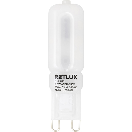 LED žárovka Retlux RLL 460 G9 3,3W LED WW