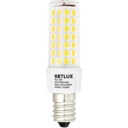 LED žárovka Retlux RLL 459 E14 6W hood oven WW