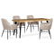 Moderní jídelní stůl Autronic Jídelní stůl, 180x90x75 cm, MDF deska, 3D dekor divoký dub, kov, černý lak (HT-880 OAK) (1)