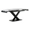 Moderní jídelní stůl Autronic Jídelní stůl 120+30+30x80 cm, keramická deska bílý mramor, kov, černý matný lak (HT-450M BK) (2)