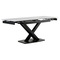 Moderní jídelní stůl Autronic Jídelní stůl 120+30+30x80 cm, keramická deska bílý mramor, kov, černý matný lak (HT-450M BK) (3)
