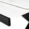 Moderní jídelní stůl Autronic Jídelní stůl 120+30+30x80 cm, keramická deska bílý mramor, kov, černý matný lak (HT-450M BK) (5)
