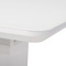 Moderní jídelní stůl Autronic Jídelní stůl 110+40x75 cm, bílá 4 mm skleněná deska, MDF, biely matný lak (HT-430 WT) (5)
