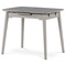 Moderní jídelní stůl Autronic Jídelní stůl 90+25x70 cm, keramická deska šedý mramor, masiv, šedý vysoký lesk (HT-400M GREY) (1)