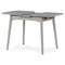 Moderní jídelní stůl Autronic Jídelní stůl 90+25x70 cm, keramická deska šedý mramor, masiv, šedý vysoký lesk (HT-400M GREY) (2)