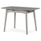 Moderní jídelní stůl Autronic Jídelní stůl 90+25x70 cm, keramická deska šedý mramor, masiv, šedý vysoký lesk (HT-400M GREY) (3)