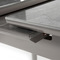 Moderní jídelní stůl Autronic Jídelní stůl 90+25x70 cm, keramická deska šedý mramor, masiv, šedý vysoký lesk (HT-400M GREY) (8)