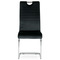 Moderní jídelní židle Autronic Jídelní židle, potah černá sametová látka, kovová chromovaná podnož a madlo (DCL-416 BK4) (1)
