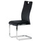 Moderní jídelní židle Autronic Jídelní židle, potah černá sametová látka, kovová chromovaná podnož a madlo (DCL-416 BK4) (3)