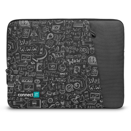 Pouzdro na notebook Connect IT Doodle 13.3&quot; - černé