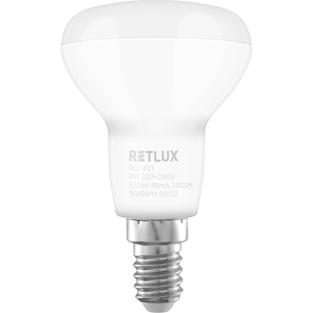 LED žárovka Retlux RLL 421 R50 E14 Spot 6W WW