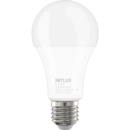 LED žárovka Retlux RLL 409 A65 E27 bulb 15W WW