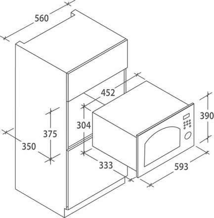 Vestavná mikrovlnná trouba Hoover HMG 20 GDFWA (1)