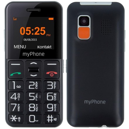 Mobilní telefon pro seniory myPhone HALO EASY, černý