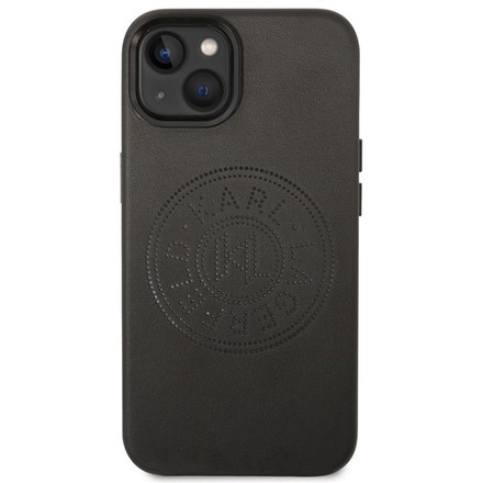 Kryt na mobil Karl Lagerfeld Leather Perforated Logo na Apple iPhone 14 Plus - černý