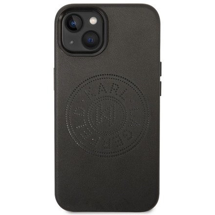 Kryt na mobil Karl Lagerfeld Leather Perforated Logo na Apple iPhone 14 - černý