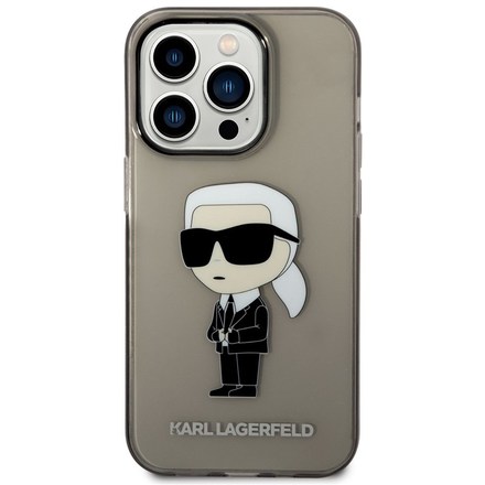 Kryt na mobil Karl Lagerfeld IML Ikonik NFT na Apple iPhone 14 Pro - černý
