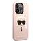 Kryt na mobil Karl Lagerfeld MagSafe Liquid Silicone Karl Head na Apple iPhone 14 Pro Max - růžový (2)
