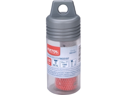 Brusná korunka Extol Premium 8801857 diamantová, O 20mm, závit M14 (3)