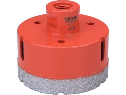 Vykružovací korunka Extol Premium (8801878) diamantová, O 75mm, závit M14