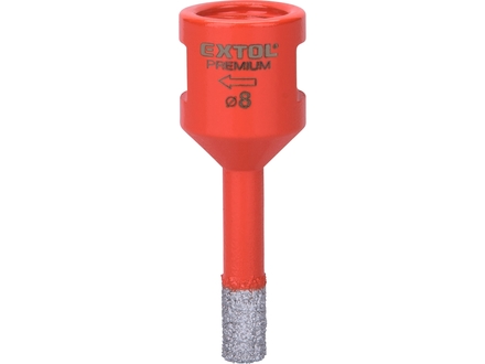Vykružovací korunka Extol Premium (8801860) diamantová, O 8mm, závit M14