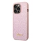 Kryt na mobil Guess Glitter Flakes Metal Logo na Apple iPhone 14 Pro - růžový (1)