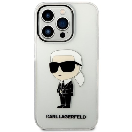 Kryt na mobil Karl Lagerfeld IML Ikonik NFT na Apple iPhone 14 Pro - průhledný