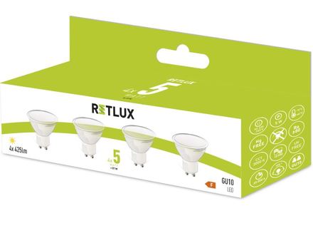 Sada LED žárovek Retlux REL 37 LED GU10 4x5W