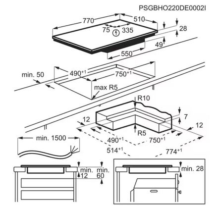 Indukční varná deska AEG Mastery MultiBridge IKE85753IB (5)