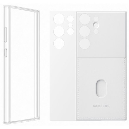 Kryt na mobil Samsung Frame na Galaxy S23 Ultra - bílý