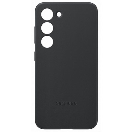 Kryt na mobil Samsung Leather na Galaxy S23 - černý