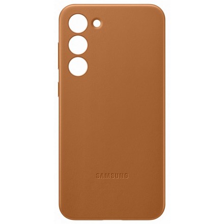 Kryt na mobil Samsung Leather na Galaxy S23+ - hnědý