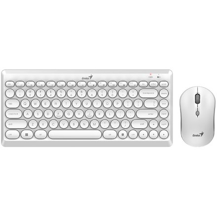Set klávesnice s myší Genius LuxeMate Q8000, CZ/ SK layout - bílá