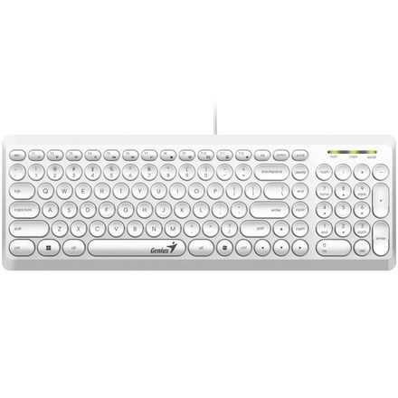 Počítačová klávesnice Genius Slimstar Q200, CZ/ SK layout - bílá