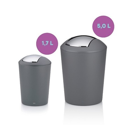 Kosmetický koš Kela KL-24555 s otočným víkem Marta 5 L plast nefrit zelená (3)