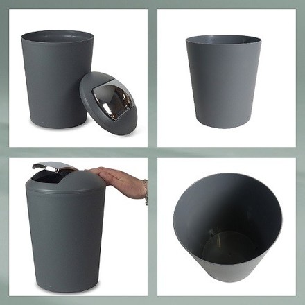 Kosmetický koš Kela KL-24555 s otočným víkem Marta 5 L plast nefrit zelená (5)