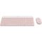 Set klávesnice s myší Logitech Wireless Combo MK470 Slim, US - růžová (1)
